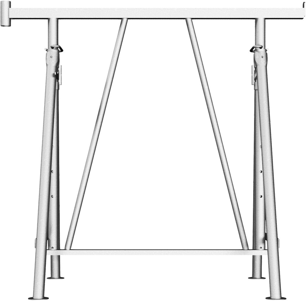 Schake Capră de schelă, model Compact S, Ø 42 mm, 40 × 40 mm, oțel zincat, fix, cod 10122VS