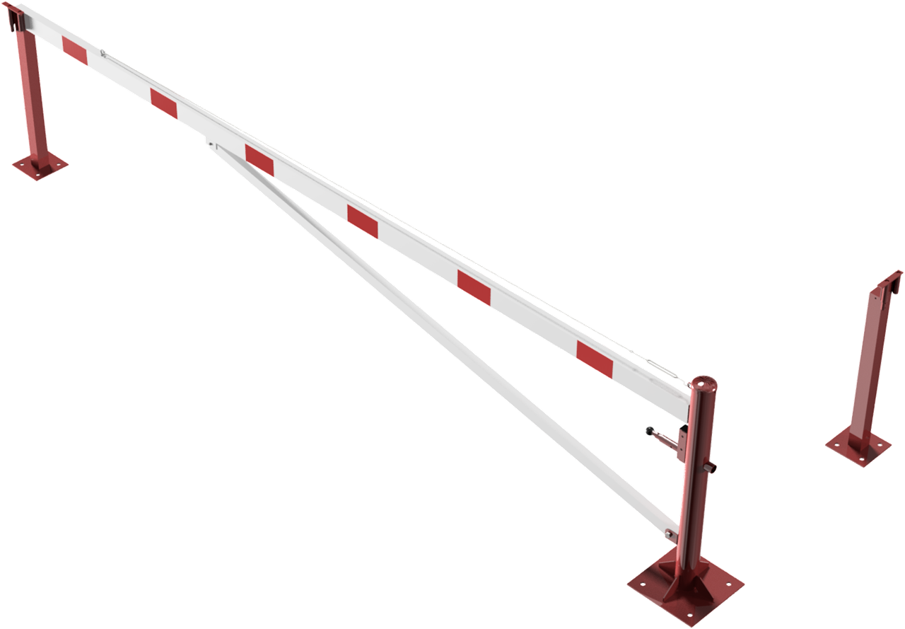 Schake Barieră batantă, Ø 102 mm, 100 × 50 mm, oțel zincat la cald, fix, cu închidere, cod 4213_45VBP
