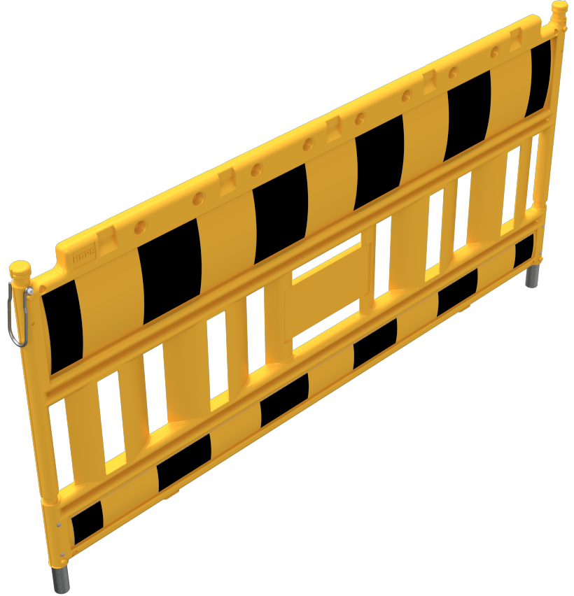 Schake Gard de șantier, tip NOX, RAL1023, 2 m, plastic, galben/negru, cod 33520K-I