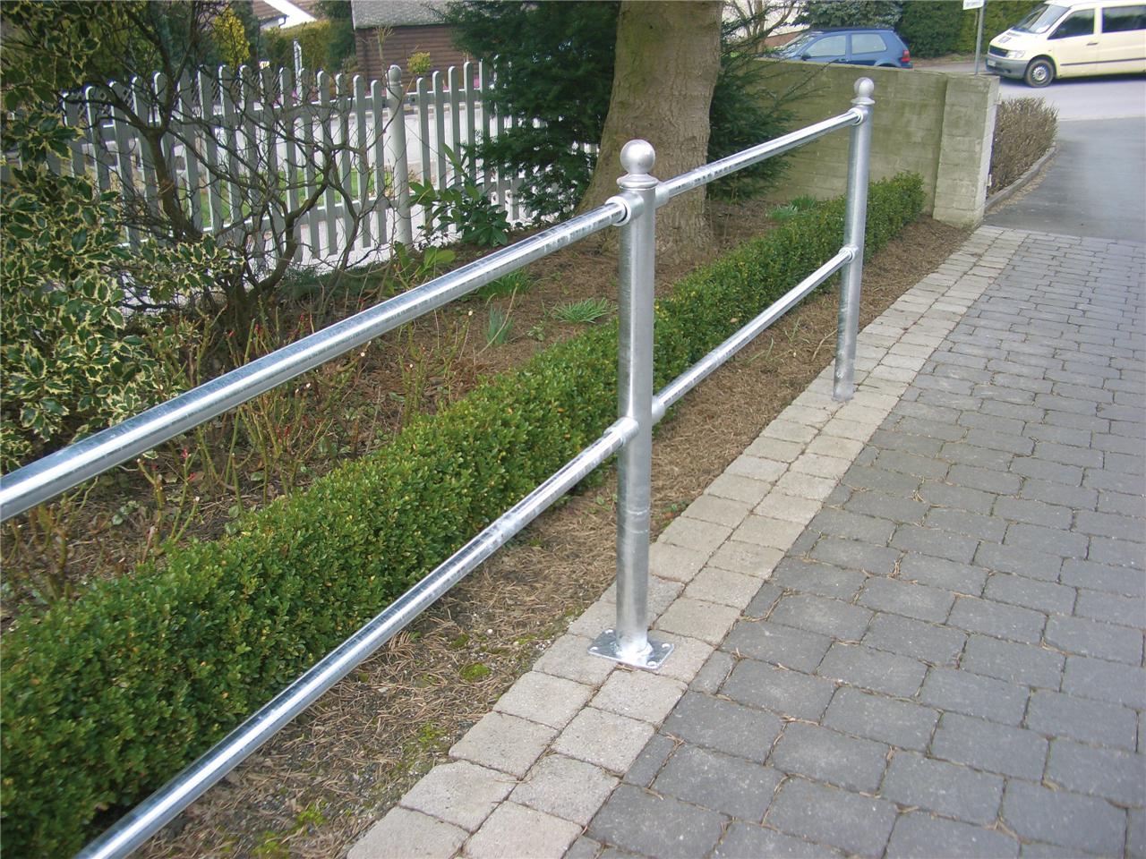 Schake Balustradă de protecție, Ø 60 mm, oțel zincat la cald, fix, pentru betonare, cod 467_01