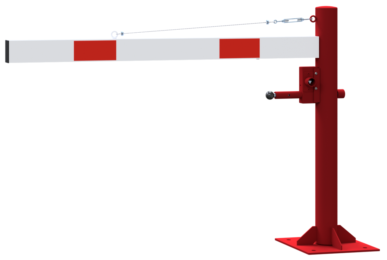 Schake Barieră batantă, Ø 102 mm, 100 × 50 mm, oțel zincat la cald, cu închidere, pentru betonare, cod 4113_15FB
