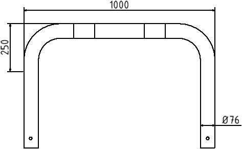 Schake Protecție anti-impact, Ø 76 mm, oțel zincat la cald, galben/negru, pentru betonare, cod 477_03BG