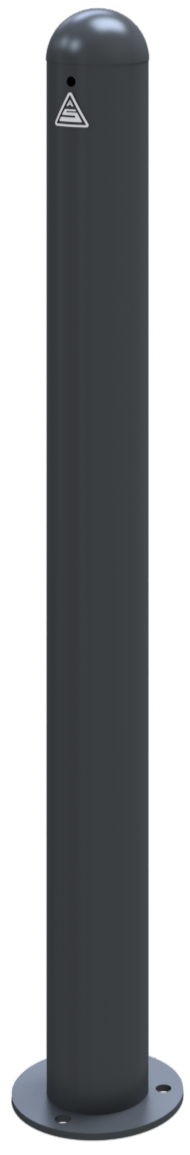 Schake Bornă de protecție, RAL 7016, Ø 89 mm, 100 × 150 mm, oțel zincat la cald, antracit, cod 487PB