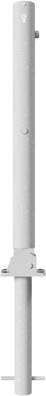 Schake Închidere cu cilindru profil Euro, Ø 76 × 2,6 mm, oțel zincat la cald, pliabil, cu închidere, pentru betonare, cod 476UZH+1