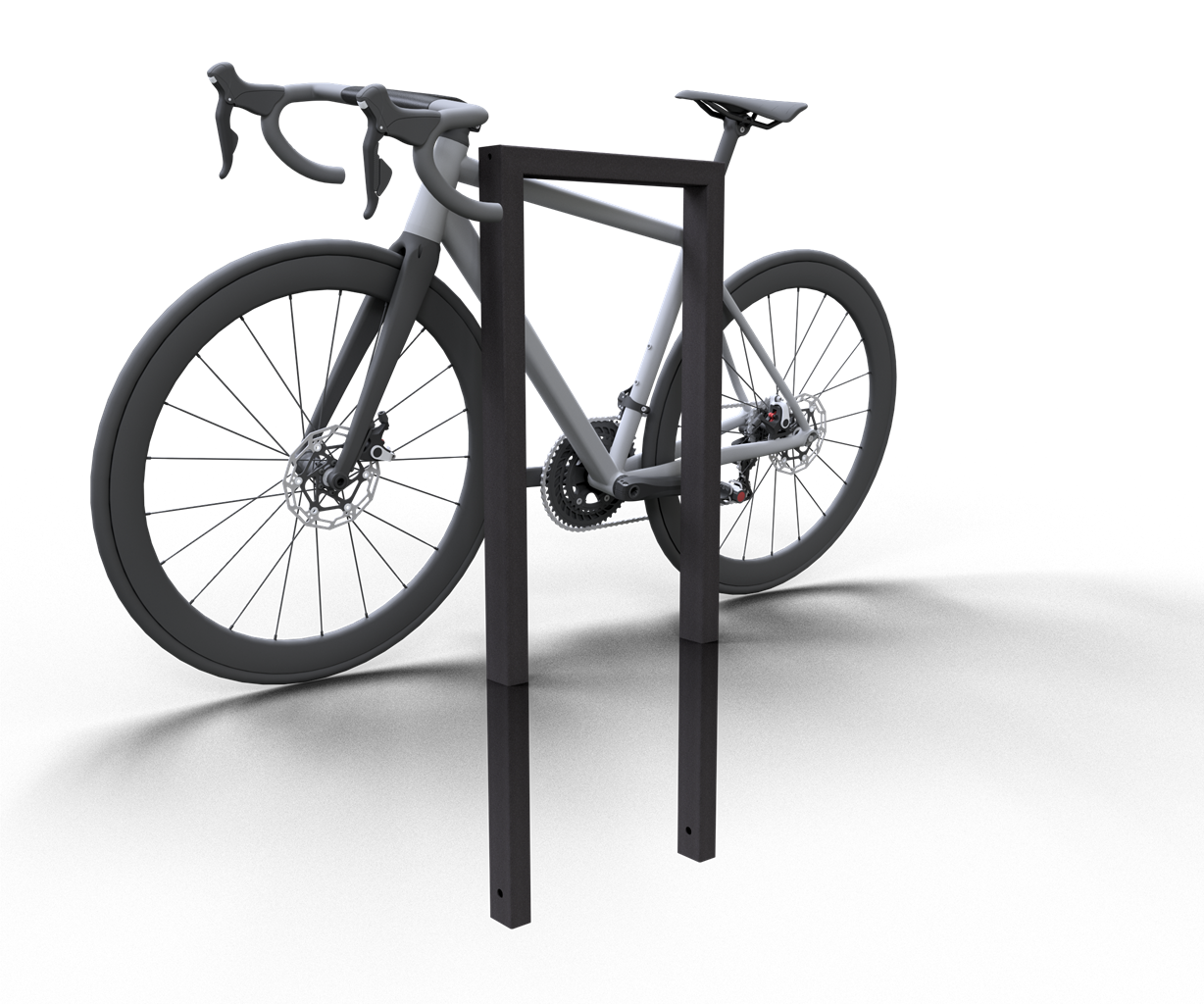 Schake Suport pentru biciclete, DB 703, 60 × 40 mm, oțel zincat la cald, pentru betonare, cod 456_045B