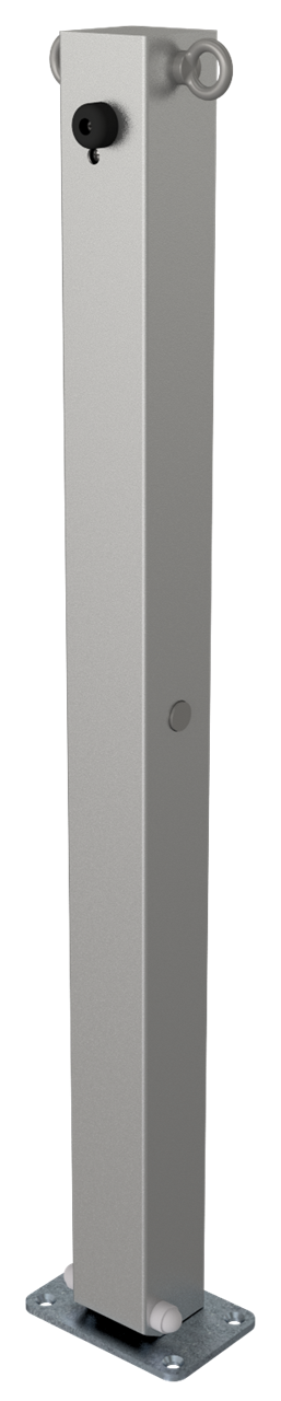 Schake Stâlp de protecție, 70 × 70 mm, oțel inoxidabil, zincat la cald, fix, pliabil, cod 4070UZ+2