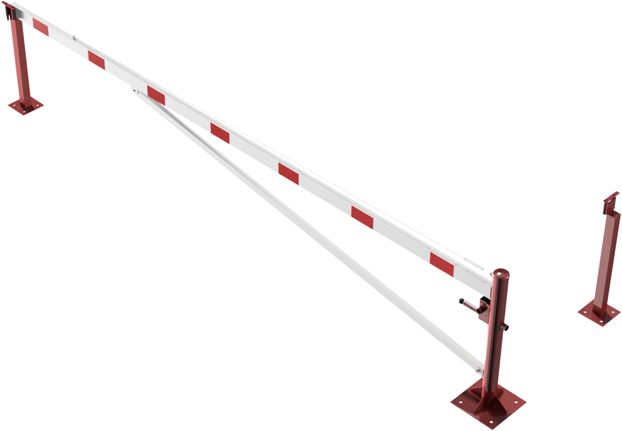 Schake Barieră batantă, Ø 102 mm, 100 × 50 mm, oțel zincat la cald, fix, cu închidere, cod 4213_50FBP