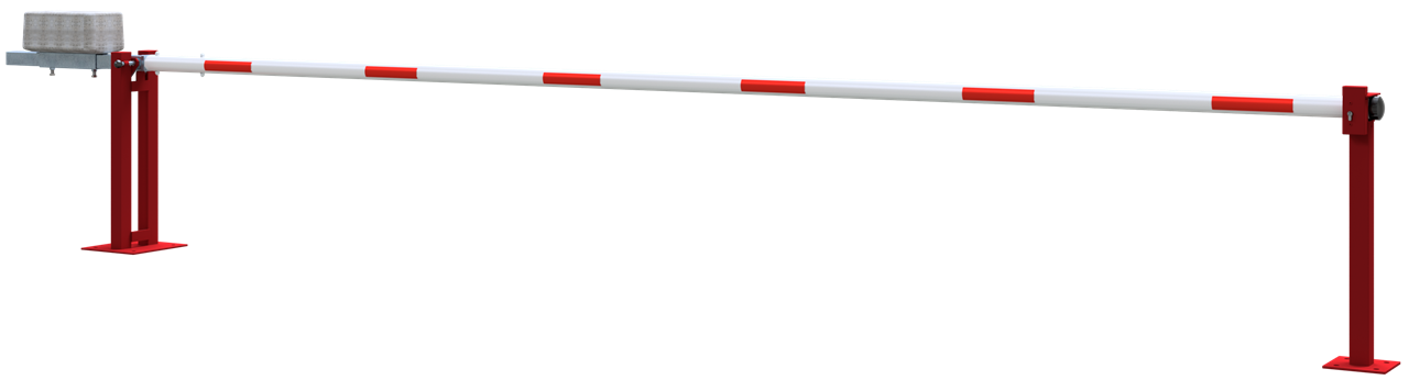 Schake Barieră de acces, Ø 20 mm, Ø 80 mm, oțel zincat la cald, cu închidere, cu contragreutate, cod 411_60ZPB