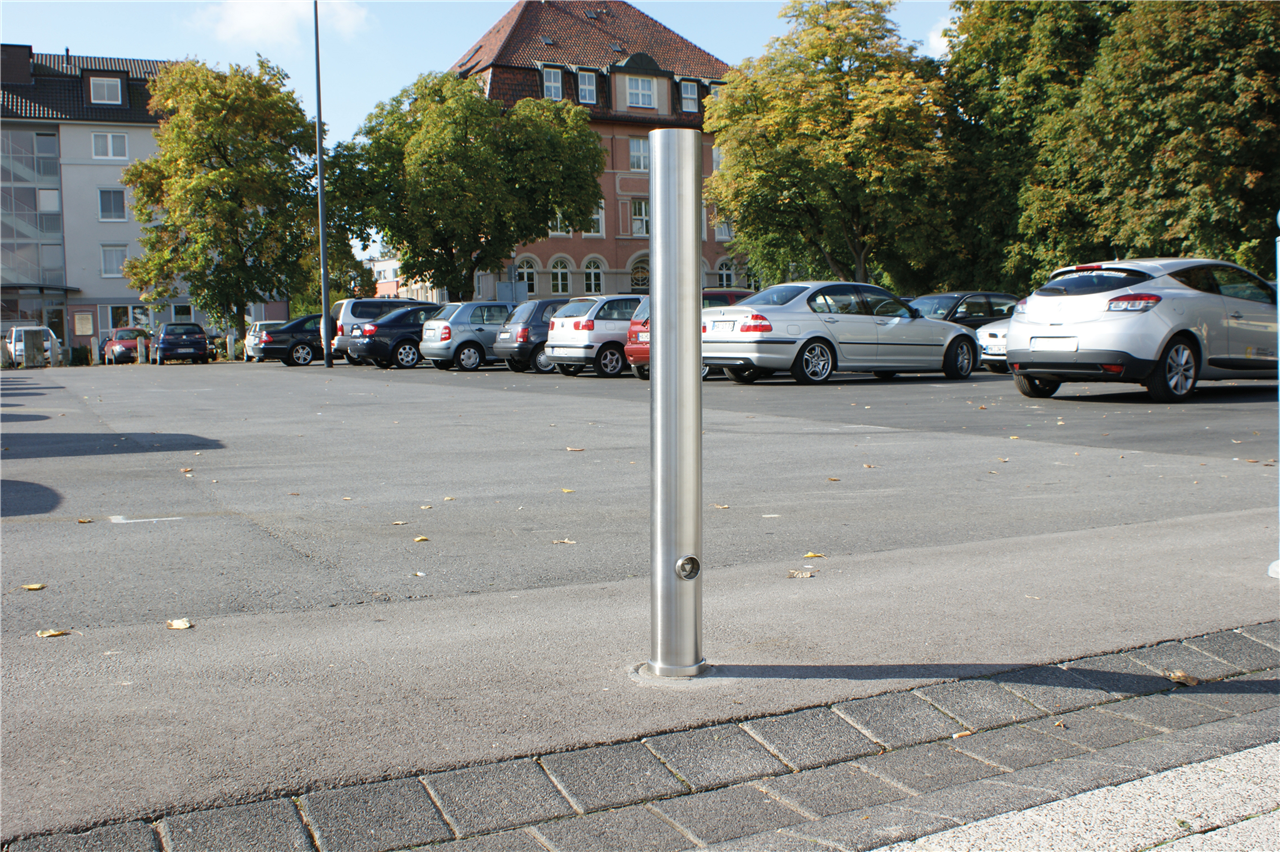 Schake Stâlp de protecție, Ø 102 mm, oțel inoxidabil, zincat la cald, demontabil, cu închidere, cod 40103F