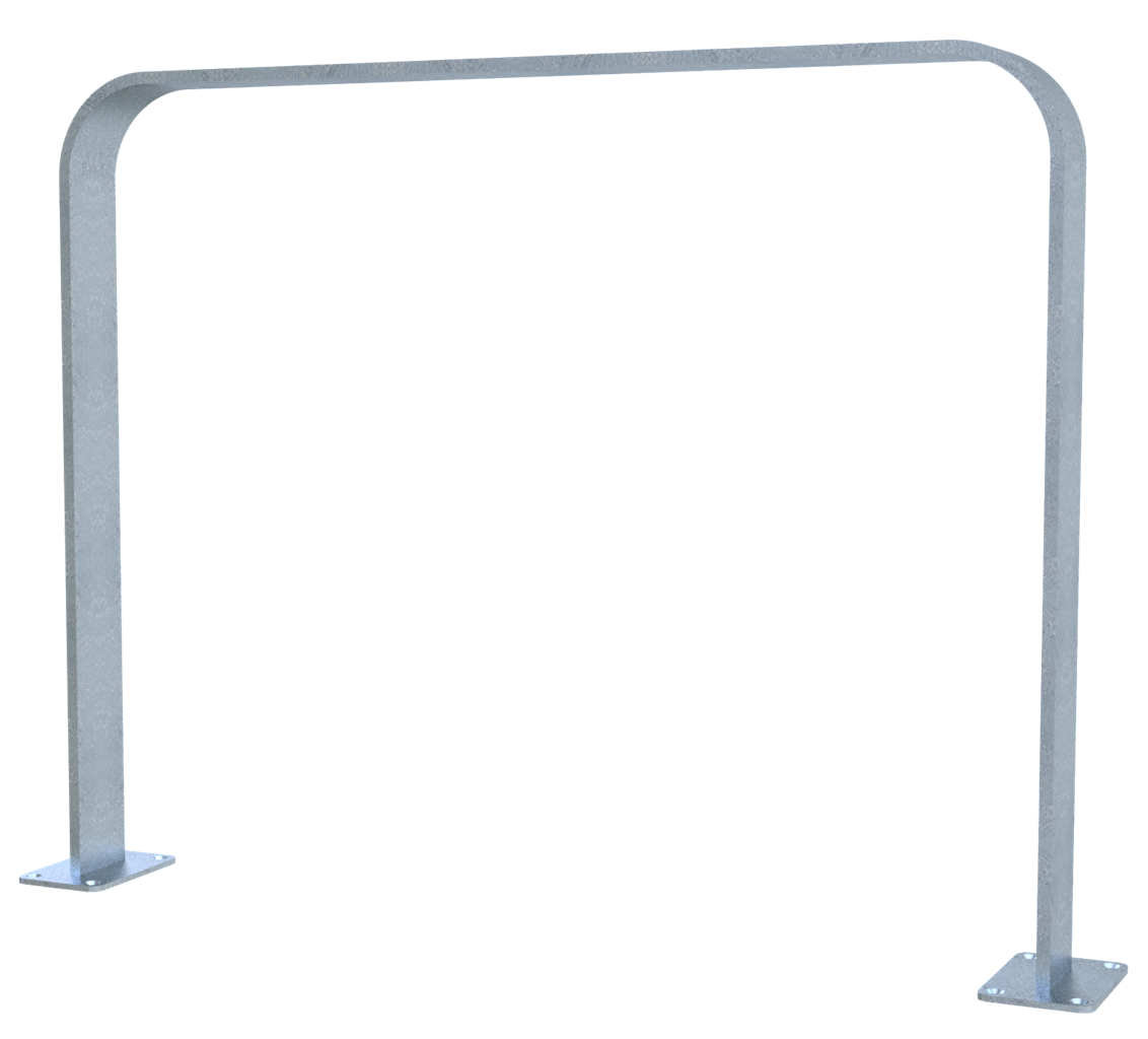 Schake Suport pentru biciclete, DB 703, 80 × 12 mm, oțel zincat la cald, fix, pentru betonare, cod 4052_100P