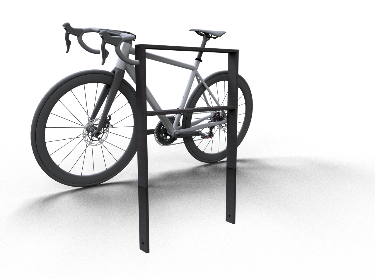 Schake Suport pentru biciclete, DB 703, 80 × 20 mm, oțel zincat la cald, pentru betonare, cod 459_075B