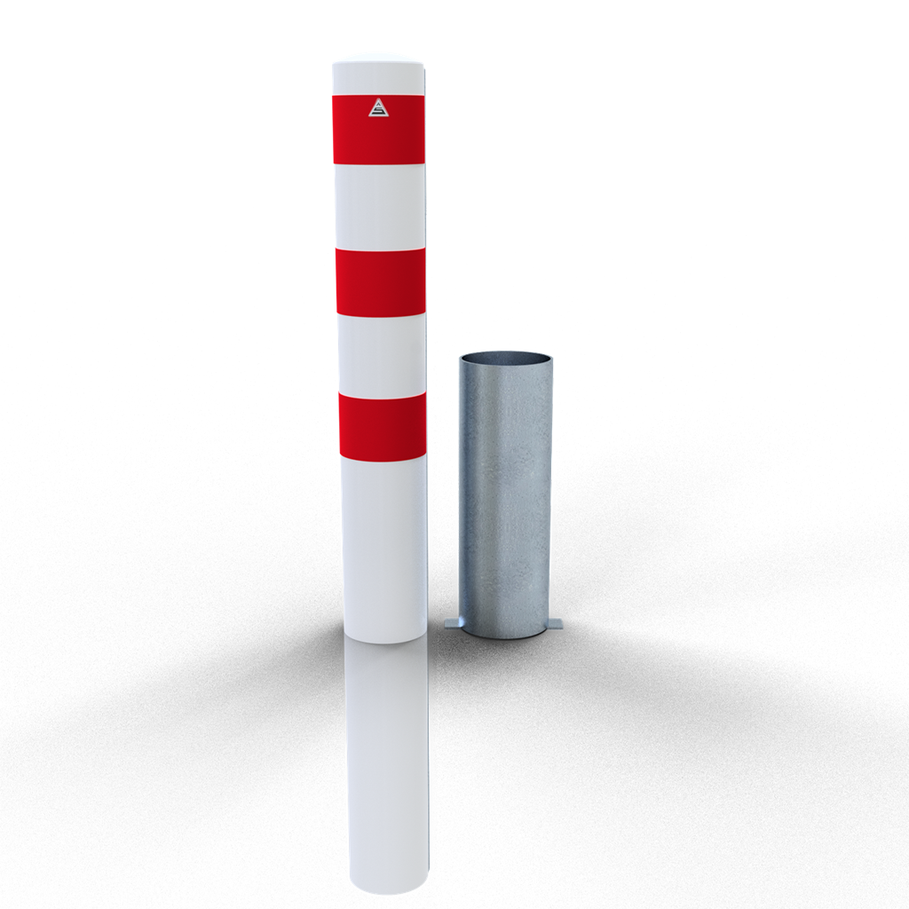 Schake Bornă de protecție, Ø 152 × 3,2 mm, oțel zincat la cald, demontabil, cu închidere, cod 40151HB