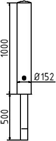 Schake Bornă de protecție, Ø 152 × 3,2 mm, oțel zincat la cald, demontabil, cu închidere, cod 40151F