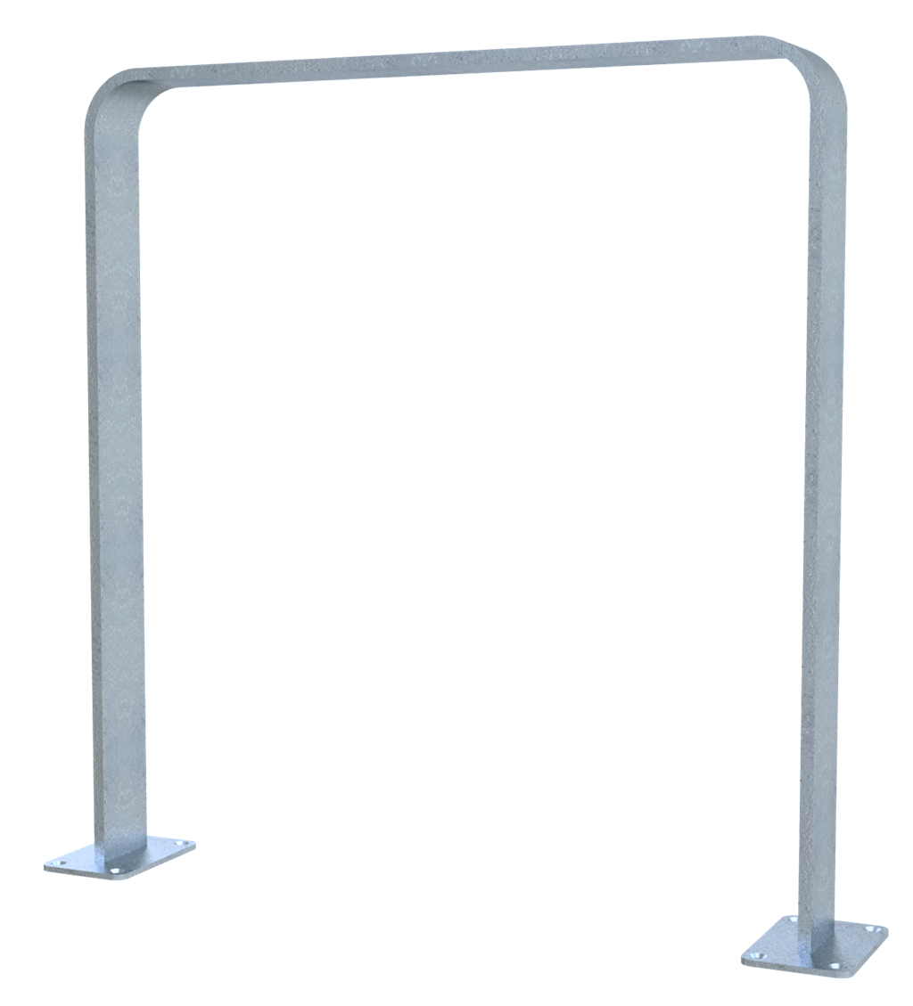 Schake Suport pentru biciclete, DB 703, 80 × 12 mm, oțel zincat la cald, fix, pentru betonare, cod 4052_075P
