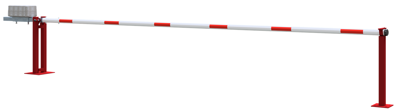 Schake Barieră de acces, Ø 20 mm, Ø 80 mm, oțel zincat la cald, cu închidere, cu contragreutate, cod 411_60VPB