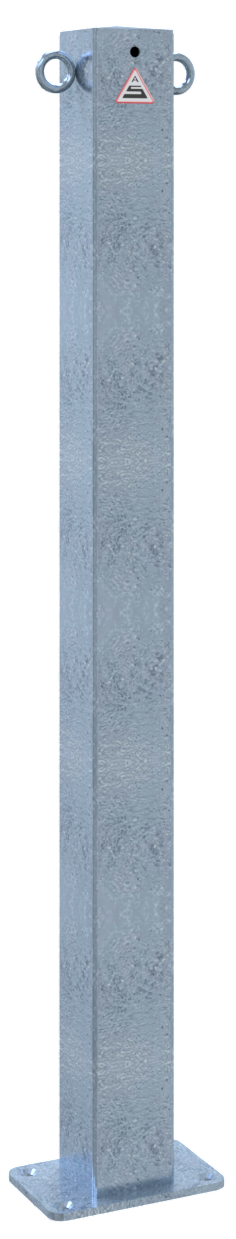 Schake Stâlp de protecție, 70 × 70 mm, 100 × 150 mm, oțel zincat la cald, fix, pentru betonare, cod 470P/2