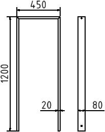 Schake Suport pentru biciclete, DB 703, 80 × 20 mm, oțel zincat la cald, pentru betonare, cod 458_045