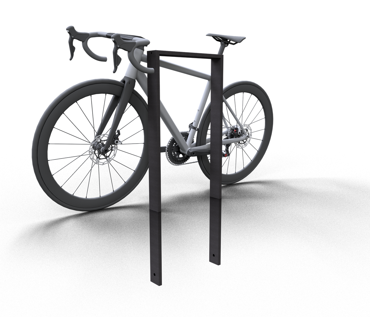 Schake Suport pentru biciclete, DB 703, 80 × 20 mm, oțel zincat la cald, pentru betonare, cod 458_045B