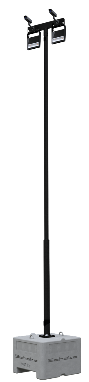 Schake Lampă de avertizare, set, RAL9005, Ø 108 mm, 4 m, oțel zincat