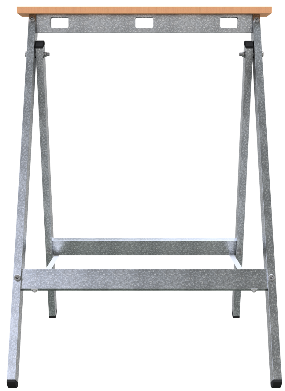 Schake Capră sau treaptă de șantier, 0,93 m, 0,64 m, aluminiu, pliabil