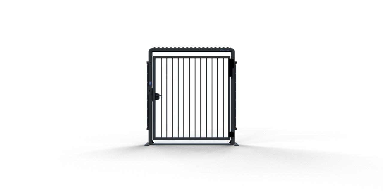 Schake Sistem de siguranță pentru șantier, RAL 7016, 440 × 1980 × 2205 mm, oțel zincat, fix, cod 4VDM18B7016
