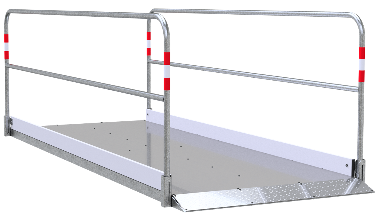 Schake Podeț pentru șanț, tip tested, 1,20 m, 3,30 m, oțel zincat
