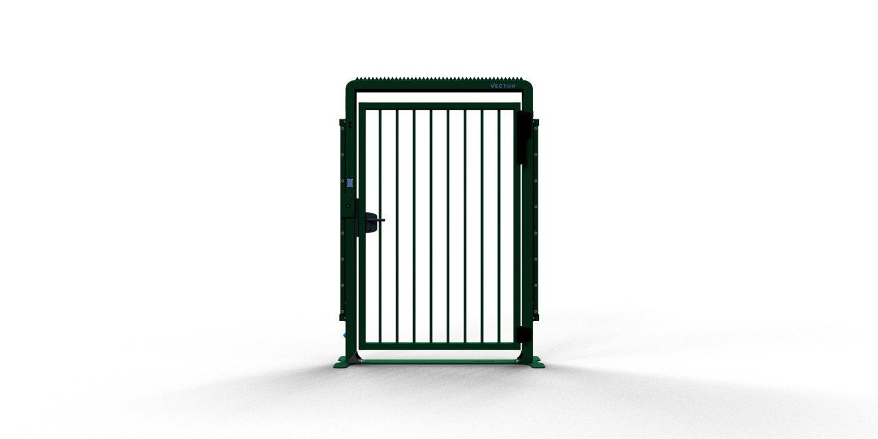 Schake Sistem de siguranță pentru șantier, RAL 6005, 440 × 1580 × 2205 mm, oțel zincat, fix, cod 4VDM13B6005