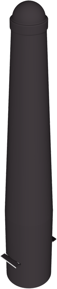 Schake Bornă de protecție, RAL 8019, Ø 168 / 96 mm, oțel zincat, fix, pentru betonare, cod 40168B+1