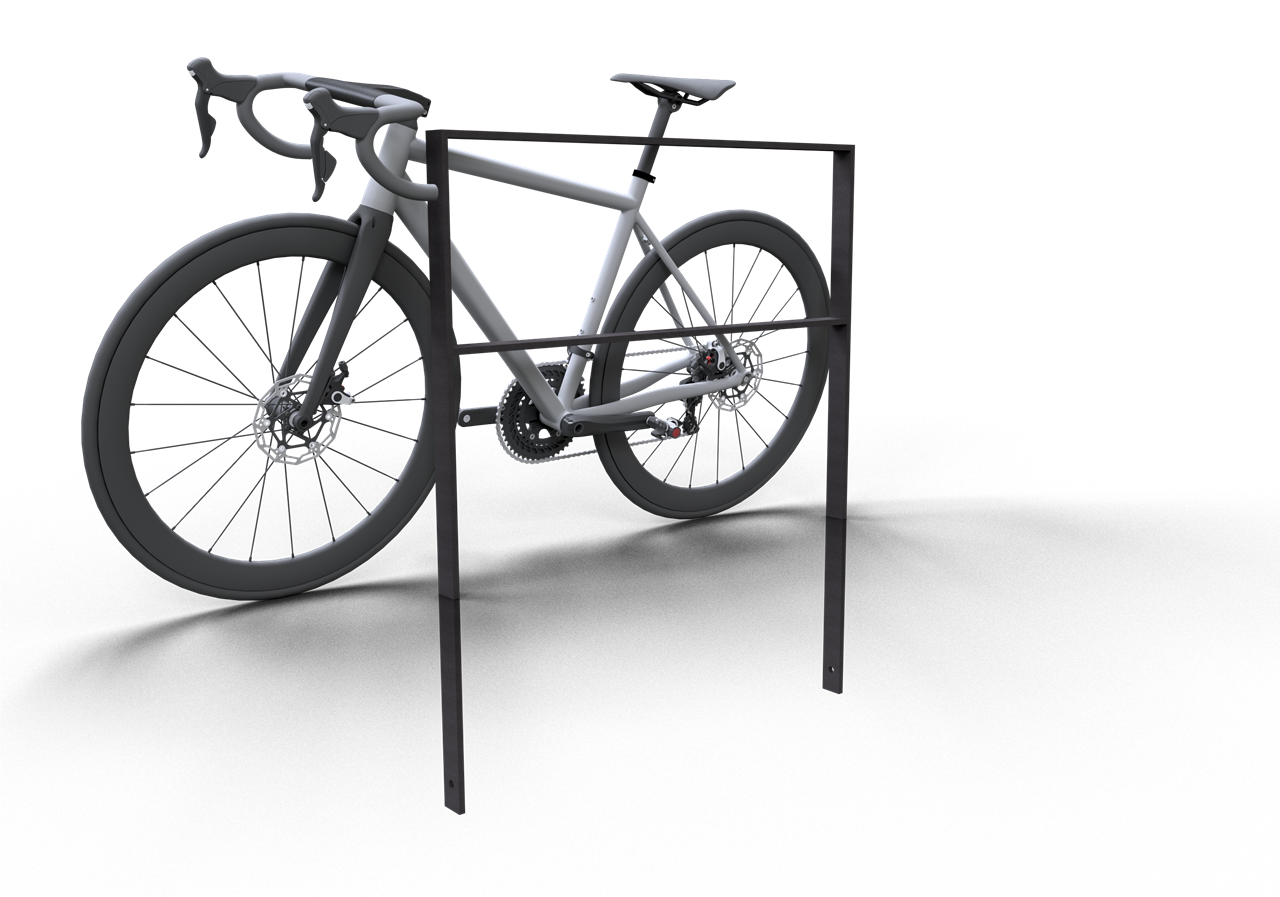 Schake Suport pentru biciclete, DB 703, 50 × 12 mm, oțel zincat la cald, pentru betonare, cod 451_100B