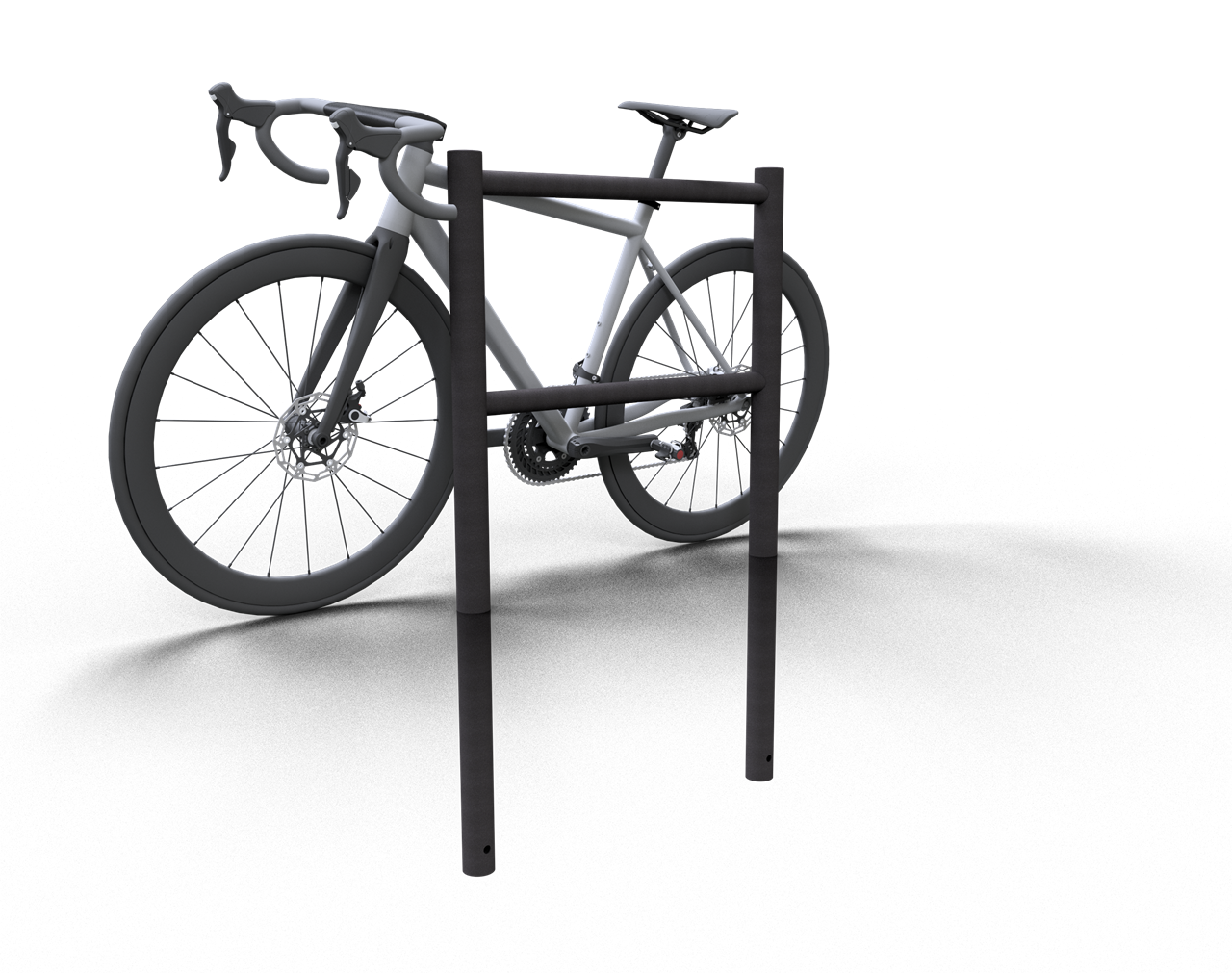 Schake Suport pentru biciclete, DB 703, Ø 60 × 2,5 mm, Ø 42 × 2,5 mm, oțel zincat la cald, pentru betonare, cod 422_60B