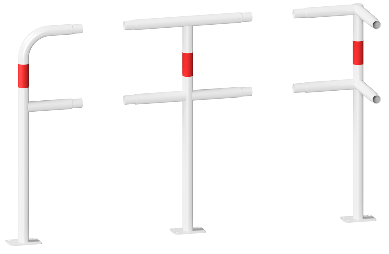 Schake Balustradă de protecție, Ø 48 mm, oțel zincat la cald, fix, pentru betonare, cod 448_80PB