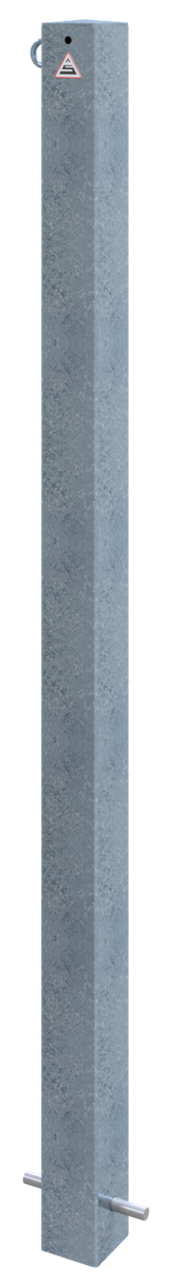 Schake Stâlp de protecție, 70 × 70 mm, oțel zincat la cald, fix, pentru betonare, cod 470/1