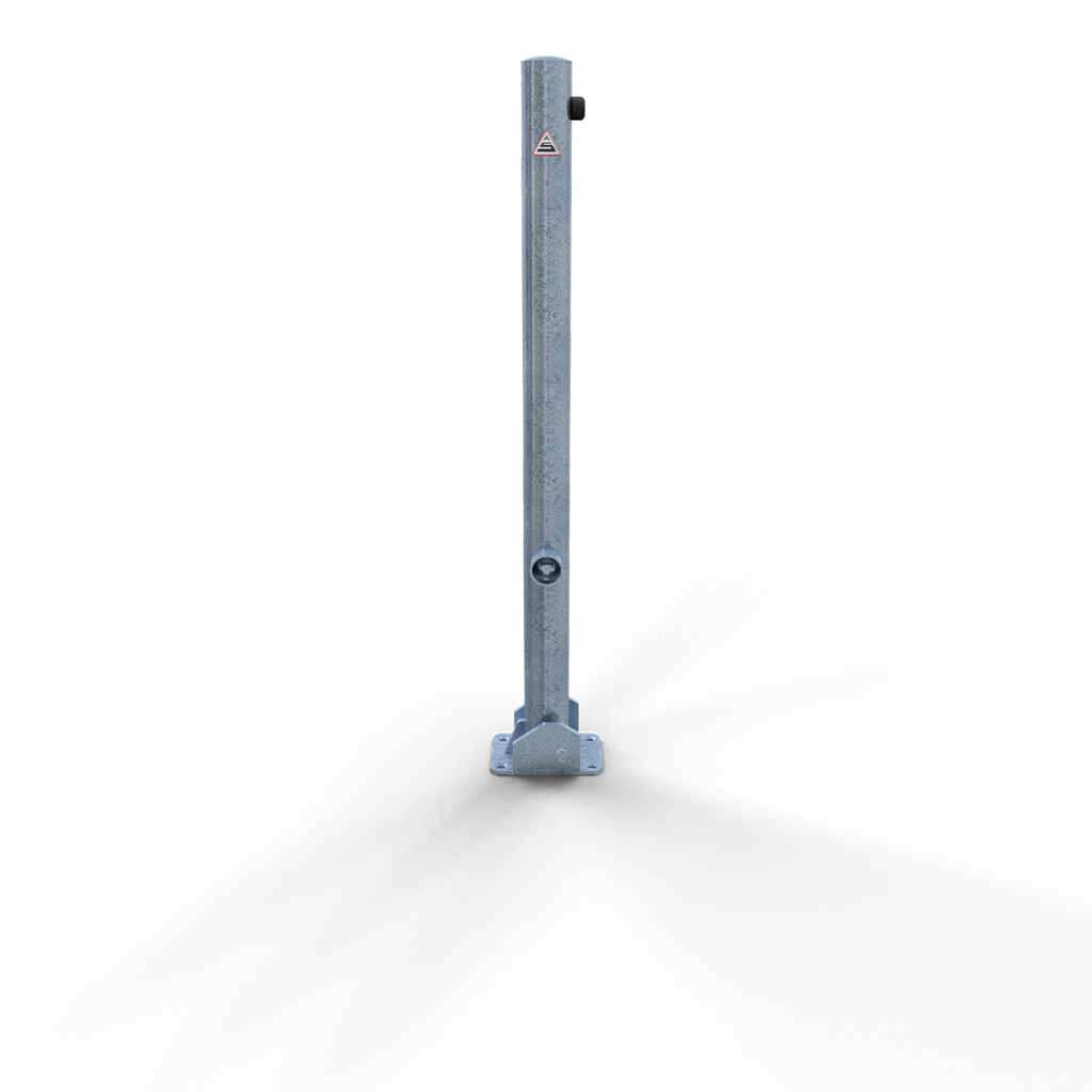 Schake Stâlp de protecție, Ø 60 × 2,5 mm, oțel zincat la cald, fix, pliabil, cu închidere, cod 460FU