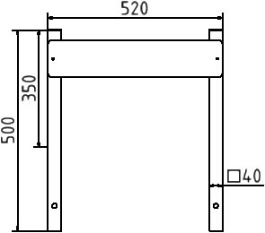 Schake Semnalizare pentru parcare, 40 × 40 × 2 mm, oțel zincat, pentru betonare