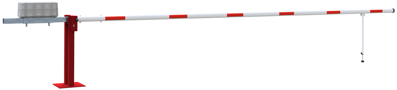 Schake Barieră de acces, Ø 20 mm, Ø 80 mm, oțel zincat la cald, cu închidere, cu contragreutate, cod 411_61ZPB