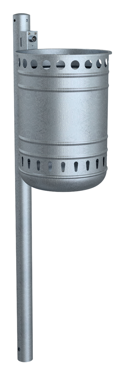 Schake Coș de gunoi, Ø 320 mm, Ø60x1300 mm, oțel zincat