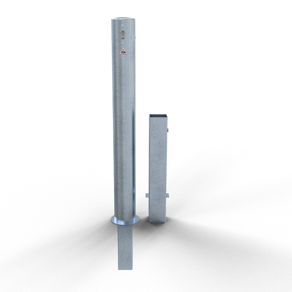 Schake Închidere cu cilindru profil Euro, Ø 102 × 2,9 mm, oțel zincat la cald, demontabil, cu închidere, cod 491Z