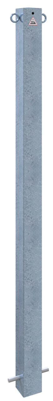 Schake Stâlp de protecție, 70 × 70 mm, oțel zincat la cald, fix, pentru betonare, cod 470/2