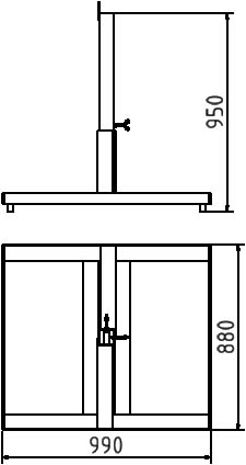 Schake Suport pentru indicator, set, tip CROSSING, 40 × 40 mm, 60 × 60 mm, fix