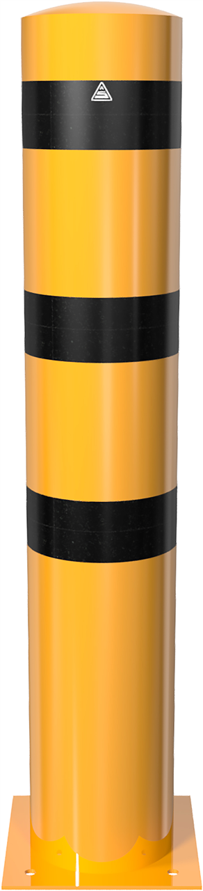 Schake Bornă de protecție, Ø 273 × 5 mm, oțel zincat la cald, galben/negru, cod 40273BGA