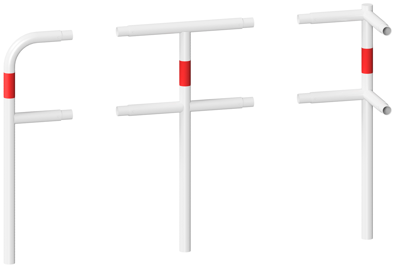 Schake Balustradă de protecție, Ø 48 mm, oțel zincat la cald, fix, pentru betonare, cod 448_80B
