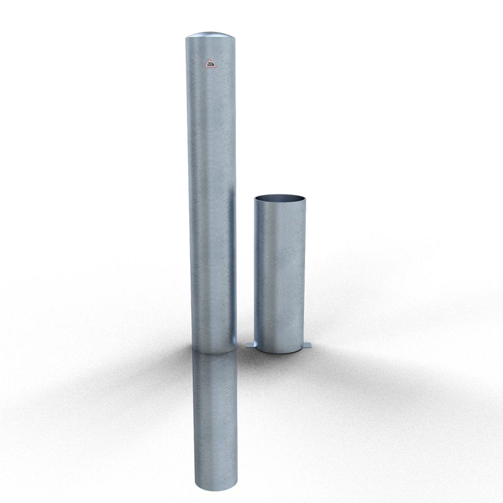 Schake Bornă de protecție, Ø 152 × 3,2 mm, oțel zincat la cald, demontabil, cu închidere, cod 40151H