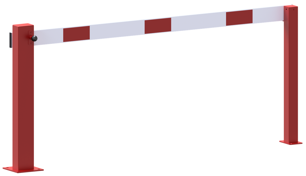 Schake Stâlp de protecție, 120 × 80 mm, 100 × 20 mm, oțel zincat la cald, roșu/alb, fix, cod 4011_200VPB