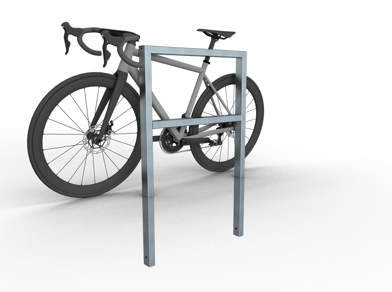 Schake Suport pentru biciclete, DB 703, 60 × 40 mm, oțel zincat la cald, pentru betonare, cod 457_075