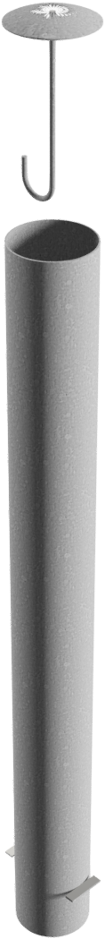 Schake Bornă de protecție, Ø 152 × 3,2 mm, oțel zincat la cald, fix, pentru betonare, cod 40151A
