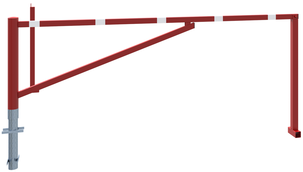 Schake Barieră batantă, Ø 102 mm, 60 × 40 mm, oțel zincat la cald, cu închidere, pentru betonare, cod 413_300VB