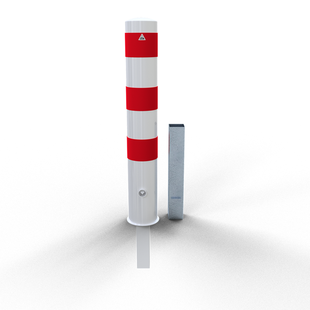 Schake Bornă de protecție, Ø 152 × 3,2 mm, oțel zincat la cald, demontabil, cu închidere, cod 40151FB