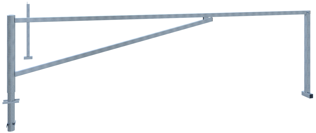 Schake Barieră batantă, Ø 102 mm, 60 × 40 mm, oțel zincat la cald, cu închidere, pentru betonare, cod 413_450V