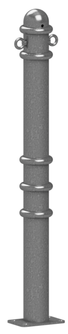 Schake Bornă de protecție, seria 479B, RAL 7016, Ø 76 mm, 100 × 150 mm, oțel zincat la cald, cod 479PB+2