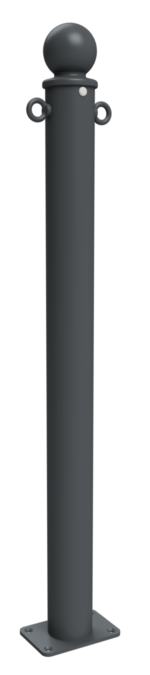 Schake Bornă de protecție, seria 474B, RAL 7016, Ø 76 mm, 100 × 150 mm, oțel zincat, cod 474PB+2